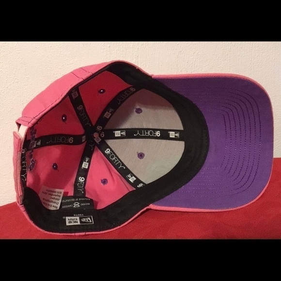 Pittsburgh Penguins NHL Youth Girls Kids Pink New Era 9Forty Baseball Hat Cap - Picture 6 of 7